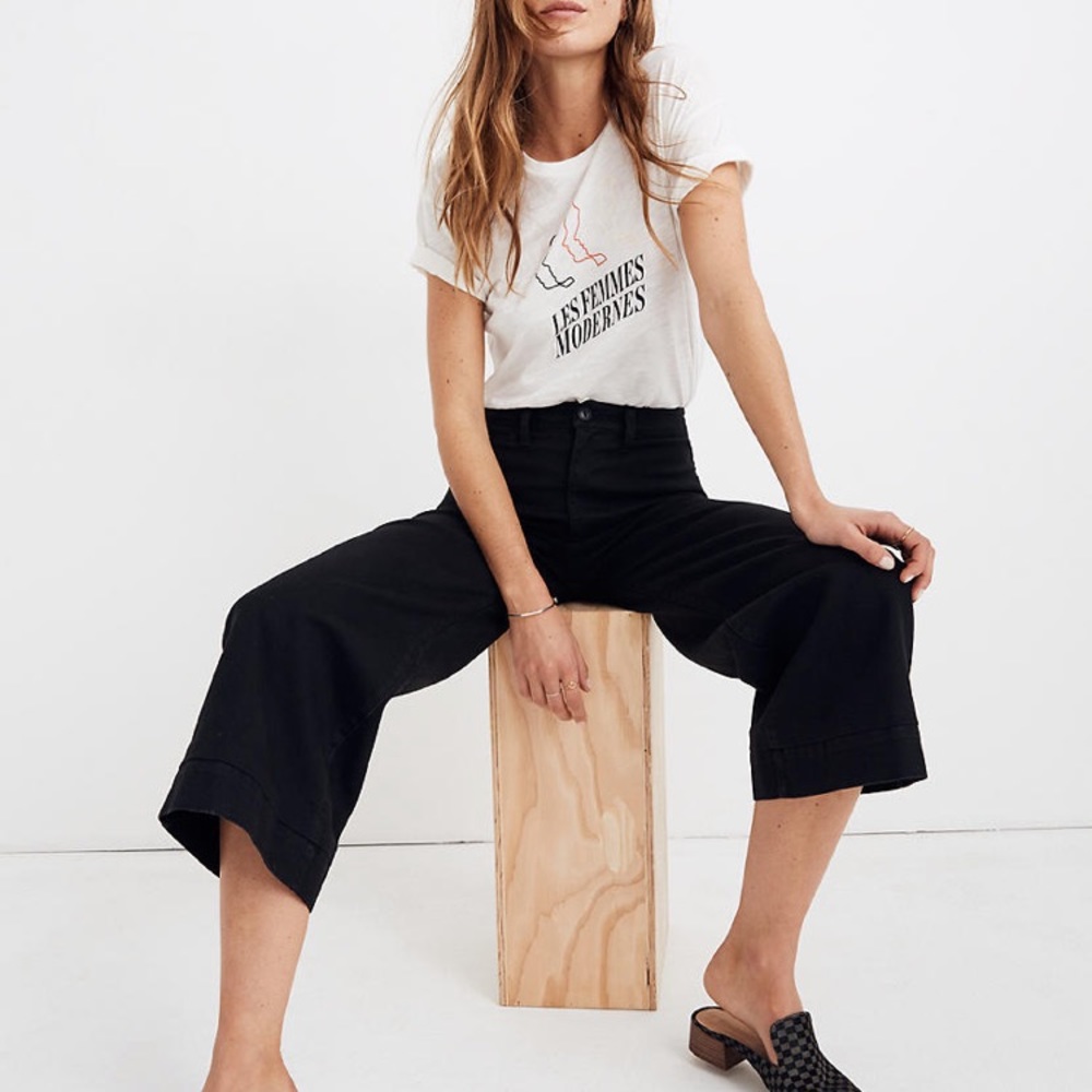 Madewell Emmett wide-leg crop pants